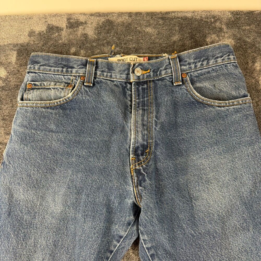 Levi's 517 Bootcut Blue Denim Jeans Men's 34X32 (33X31) Cowboy Western - Picture 2 of 13